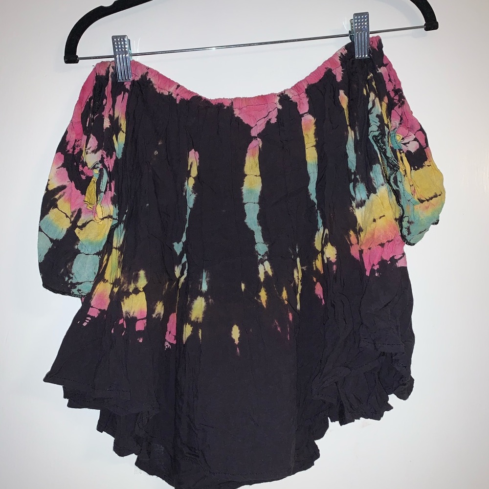 Surf Gypsy Off the Shoulder Black Shirt